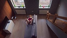 Roommate catches me masturbating, I continue