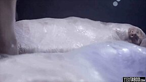 couple taken by aliens for live galactic sex show with rough blowjob