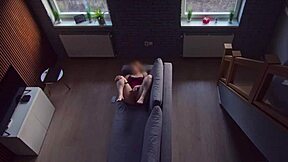 Roommate catches me masturbating, I continue