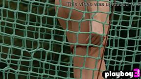 Petite Teen Kate Great Poses Outdoors, Ripping Clothes to Show Perfect Body and Tits.