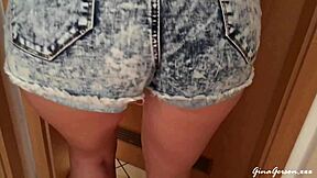 Blonde teen 18+ stays alone sometimes!
