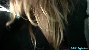 Petite Blonde Cums On Cock In Public