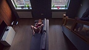 Roommate catches me masturbating, I continue