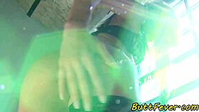 teenie gets assfucked and creamed in threeway