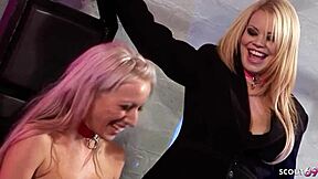 Mistress and domina engage in femdom FFM threesome with big dick slave