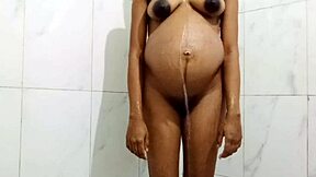 Pregnant Stepmom Wants Anal While Bathing