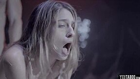 couple taken by aliens for live galactic sex show with rough blowjob