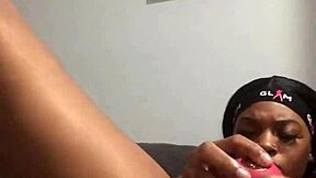 kashofficials shows off her hairy pussy up close with vibrator