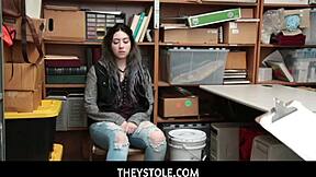 Horny Burglar Teen Fucks Cop In Shop Punishment?