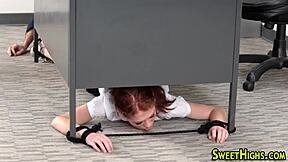 Redheaded Teen 18+ Sucking and Riding in Hardcore Action