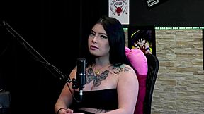 Delicious Tattooed Brunette Shows Big Tits After Admitting Dick Sucking!