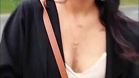 Rossy ebony tries sexy lingerie online