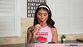 My Stepsis Charlotte Likes Sloppy Wet Blowjobs And I Provide The Cock