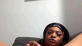 kashofficials shows off her hairy pussy up close with vibrator