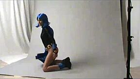 Amateur Cosplay Raven From Outdoor Public Costumes