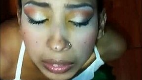 Rossy ebony tries sexy lingerie online