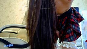 Popular blogger drains in naked session with big ass focus