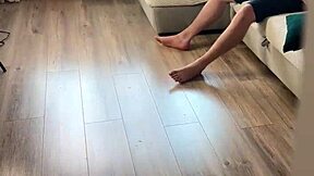 Stepmom helps stepson cum after catching him.