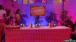 Ebony Lesbian Alexis Tae Strapon Fucks Eliza Ibarra And Charlotte Sins In Muff Diving Cunilingus