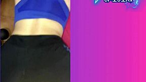 At the gym, my ripped shorts exposed ass, and trainer sol megan fire worshiped it.