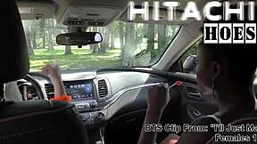 behind the scenes with rina arems masturbating in the car