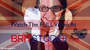 This naughty british student in stockings seduces her step-dad