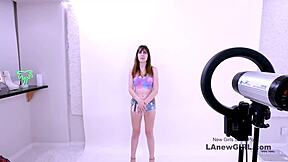 Hot girl unknowingly stars in porn video on casting couch