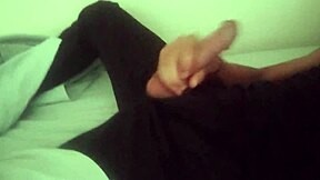 Horny Guy in Black Pants, Jerking Off After Work