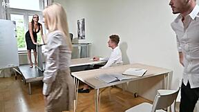 slutty student candee licious takes dp pounding in headmasters office