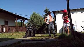 biker bangs country girl anal outdoor