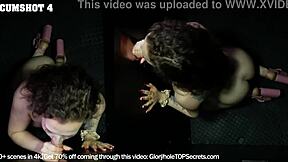 Hazel fucks big cock in POV gloryhole