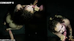 Hazel fucks big cock in POV gloryhole