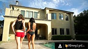 Mommys girl - mischievous virgin jade nile asks sunbathing stepmom jaclyn taylor about lesbian sex