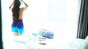 Fit couple picked up at gym enjoys rough fun at villa