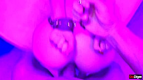 Bound babe endures rough anal gaping and massive cumshot on her face!