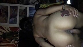 Wife spreads ass to show tattoo of my name