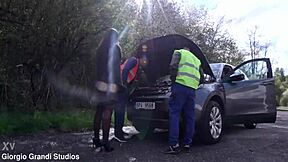 Счупена кола Nuria Millan 5 на 1 гангбанг ATM дълбоко в топките DAP екстремна дълбока гърло без путка груб секс големи зейки лицево гълтане Gio2784