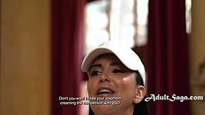 Smashing step mom's big boobs before tennis balls?