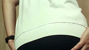 Teen in gym shorts tries embarrassing underwear