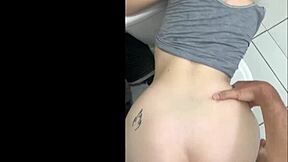 Fuck my stepsister in the bathroom. Creampie her doggystyle!