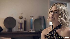 Kit mercer milf gives handjob and blowjob to young stepson in taboo roleplay.