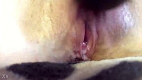 young teen home alone, exploring her body with solo play