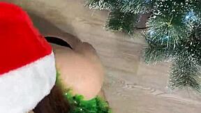 Step Sister Showed Me Her Christmas Costume And Gave Me Her Holes As A Gift