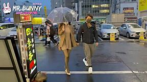 Fat Contest Brunette Worships Boss's Ass