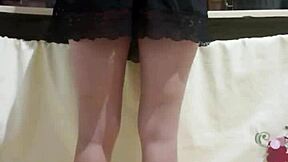 Employee flashes hot ass in kitchen, making me crazy horny 😍