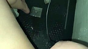 young saudi escort masturbates tight pussy in shower