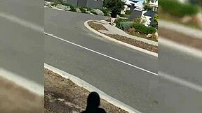 Fucking Dildo Outside Neighbor's House.