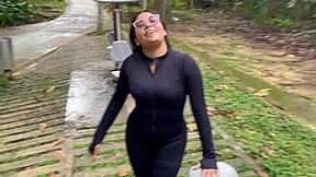 I fucked a stranger with a big cock in the public park, almost getting caught