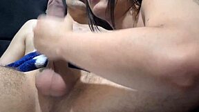 18 Year Old Girl Licks Boyfriend's Big Cock!