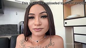 barely 18y brazilian agatha santos takes huge bbc anal!